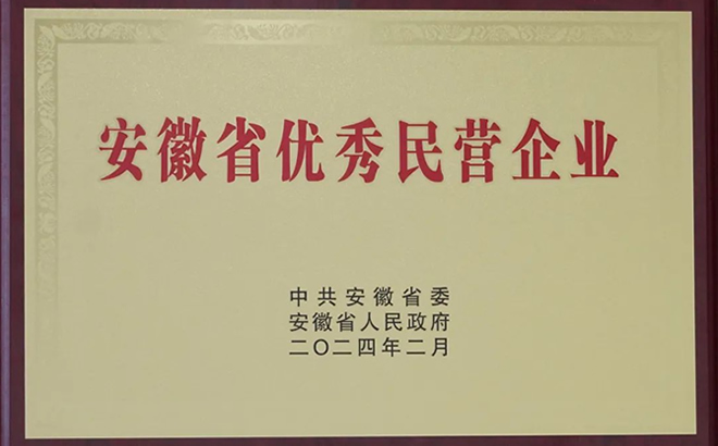 安徽省优秀民营企业称号 安徽省优秀民营企业称号